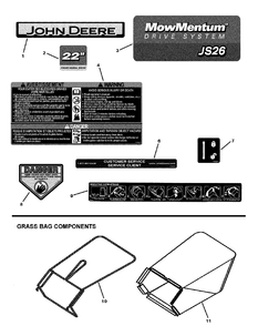 Group, Decal, Deere Js26fc Diagram and Parts List for 7800641-LP7800641-JS26FC 2010 Briggs and Stratton Lawn Mower
